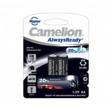 Аккумулятор CAMELION AlwaysReady \Hyper\ Rechargeable Ni-MH NH-AA2000HPBP2 2 шт. в блистере