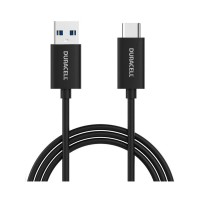 Duracell USB5031A USB-A to USB-C интерфейс кабелі қара