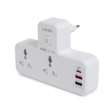 Ldnio Universal sc2311 желілік сүзгісі 2 Розетка 2 * USB Жылдам зарядтау PD / QC 1 USB-C / A