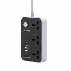 Ldnio Universal sc3412 желілік сүзгісі 3 Розетка 1*USB-C 12V - 1.67 a 3 * USB 5V/3.4 A 2M порттары