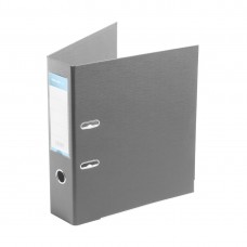 Папка-регистратор Deluxe с арочным механизмом, Office 3-GY27 (3\" GREY), А4, 70 мм, серый