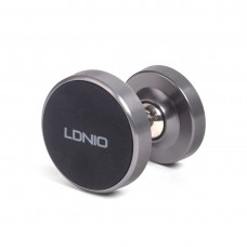 Ldnio magnetic mg08 магниттік автомобиль телефон ұстағышы, Алюминий + Силикон + Abs қара