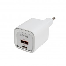Әмбебап зарядтағыш LDNIO a2318m MFI 20W USB-A, USB-C ақ