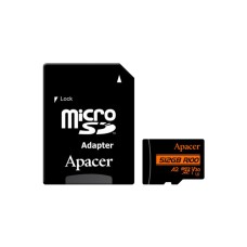 SD адаптері бар Apacer ap512gmcsx10u8-R 512GB жад картасы