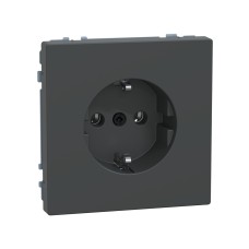 Розетка мех-м MERTEN MTN2301-6034 D-Life шторки винт.зажим антрацит