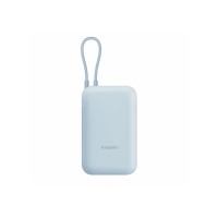 Портативный внешний аккумулятор Xiaomi Power Bank 10000mAh (Integrated Cable) Ice Blue GL Портативный внешний аккумулятор Xiaomi Power Bank 10000mAh (Integrated Cable) Ice Blue GL