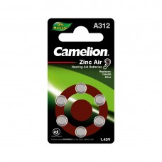 CAMELION Zinc air A312-bp6 батареясы(0% Hg) 6 дана блистерде