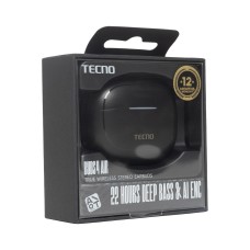 TECNO Buds 4 Air bd04 Air Black құлаққаптары