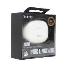 Tecno Buds 4 Air bd04 Air White құлаққаптары