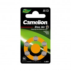 CAMELION Zinc air A13-bp6 батареясы(0% Hg) 6 дана блистерде