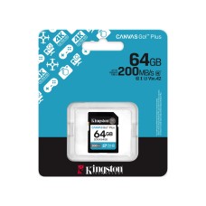 Kingston sdg4/64GB Canvas Go Plus gen4 C10 UHS-I U3 V30 64GB жад картасы