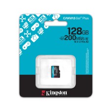 Kingston sdcg4/128gbsp Canvas Go Plus A2 U3 V30 128GB жад картасы