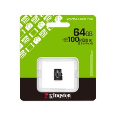 Kingston sdcs3/64gbsp Canvas select Plus A1 U1 V10 64GB жад картасы