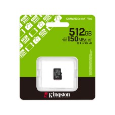 Kingston sdcs3/512gbsp Canvas select Plus A1 U3 V30 512GB жад картасы