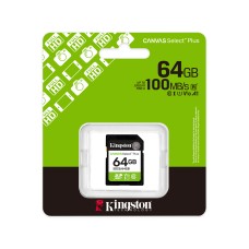Kingston sds3/64GB Canvas select Plus C10 UHS-I U1 V10 64GB жад картасы
