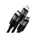 Интерфейсный кабель Baseus StarSpeed 1-for-3 USB to M+L+C 3.5A 1.2m Black (CAXS000001) Интерфейсный кабель Baseus StarSpeed 1-for-3 USB to M+L+C 3.5A 1.2m Black (CAXS000001)