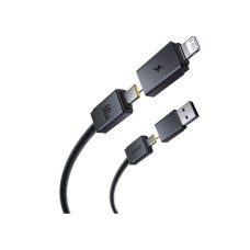 Интерфейсный кабель Baseus Versatile U+C to C+L 60W 1m White (P10383000211-00)