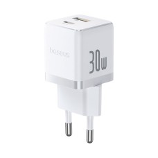 Адаптер питания Baseus Palm C+U 30W White( в комлпекте кабель Type-c) (P1011160A213-01)