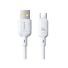 Интерфейсный кабель Baseus Silky Series USB to Type-C 100W 2m White (P10377703213-01)