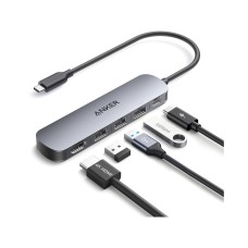 Anker USB-C хабы (5-in-1, 4K HDMI) (A8357HA0) сұр