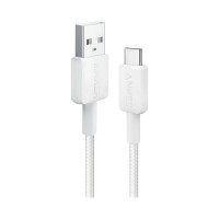 Anker 322 USB-A to USB-C интерфейс кабелі 1М (A81H5G21) ақ