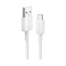 Anker 322 USB-A to USB-C интерфейс кабелі 1М (A81H5G21) ақ