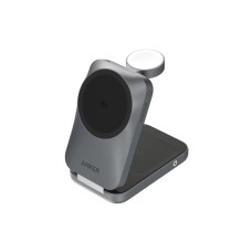 Беспроводное зарядное устройство Anker Prime 3-in-1, MagGo, AirCool, Dock Stand (B25N1G21) Черный Беспроводное зарядное устройство Anker Prime 3-in-1, MagGo, AirCool, Dock Stand (B25N1G21) Черный