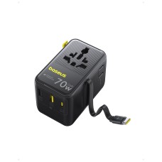 Baseus Entercore cg11 әмбебап саяхат адаптері 70W 2AC+2U+2C Ғарыштық қара қуат адаптері