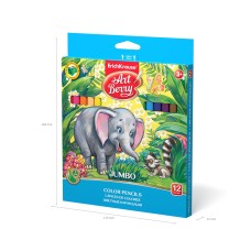 ErichKrause ArtBerry 32474 және 45438 түсті қарындаштар мен сурет альбомы жиынтығы, 12 түсті, 10 парақ