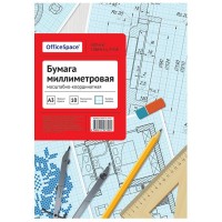 Бумага масштабно-координатная (миллиметровка), А3, 10 листов 025-9708