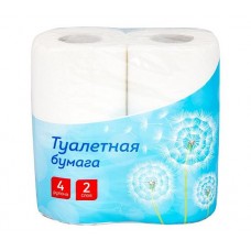 Бумага туалетная OfficeClean, белая, 2 слоя, 4 рул/уп 249814