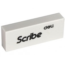 Ластик DELI "Scribe", 54*20*10мм, белый  H00210