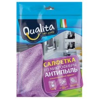 Салфетка QUALITA Антипыль, микрофибра, 1 шт/уп