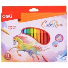 Фломастеры DELI ColoRun, 18 цветов 044-10010