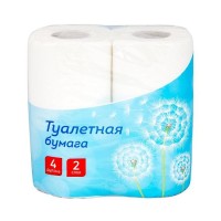 Бумага туалетная OfficeClean, белая, 2 слоя, 4 рул/уп  249814