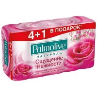 Мыло туалетное PALMOLIVE Ощущение Нежности (лепестки роз, молочко), мультипак, 5*70г