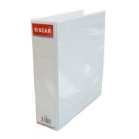 Папка на 4-х кольцах EISEAR, А4, 38 мм, белая  А0108/4-67