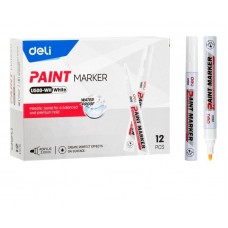 Маркер-краска DELI "Paint" 1,5-2 мм  белый  044-U500/WH