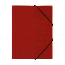 Папка на резинке СТАММ, А4 пластиковая, 500 мкм, красная  029-32191