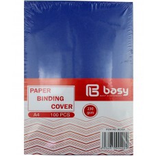 Обложка для переплета BASY "Z0041", А4, 230 гр, картон "под кожу", синяя  023-BC314/BU