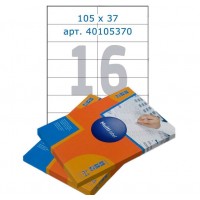 Лейблы MULTILABEL, А4, 16 шт/лист, 105*37мм, 100 л/упак 40105370
