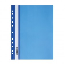 Скоросшиватель пластиковый СТАММ, А4, 160 мкм, синий, с перфорацией  029-32255