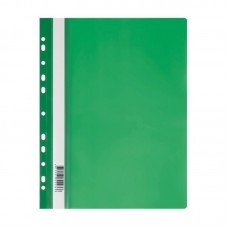 Скоросшиватель пластиковый СТАММ, А4, 160 мкм, зеленый, с перфорацией  029-32256