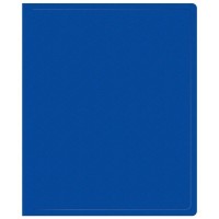 Папка на 2-х кольцах BURO, пластиковая, 500 мкм, синяя  028-1496401