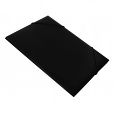 Папка на резинке БЮРОКРАТ, А4 пластиковая, 500 мкм, корешок 30мм, черная  028-816778