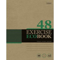 Тетрадь "Hatber", 48л, А5, клетка, обложка крафт, на скобе, "Экобук"  48Т5В1
