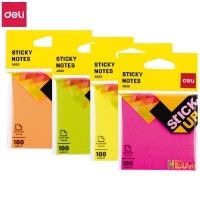 76*76мм deli NEON нота қағазы, жабысқақ, 100л, ассорти 044-02302