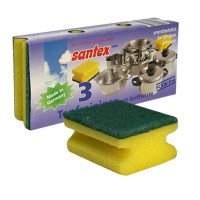 Губка кухонная SANTEX профилированная, 3 шт/уп
