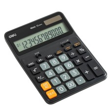 Калькулятор DELI "M666", 12 разрядный, черный (176х129х28 мм) 044-M666