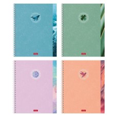 Тетрадь "Hatber", 48л, А5, клетка, ламинация, тиснение, на гребне, "Вдохновение вокруг" 48Т5лтВ1гр